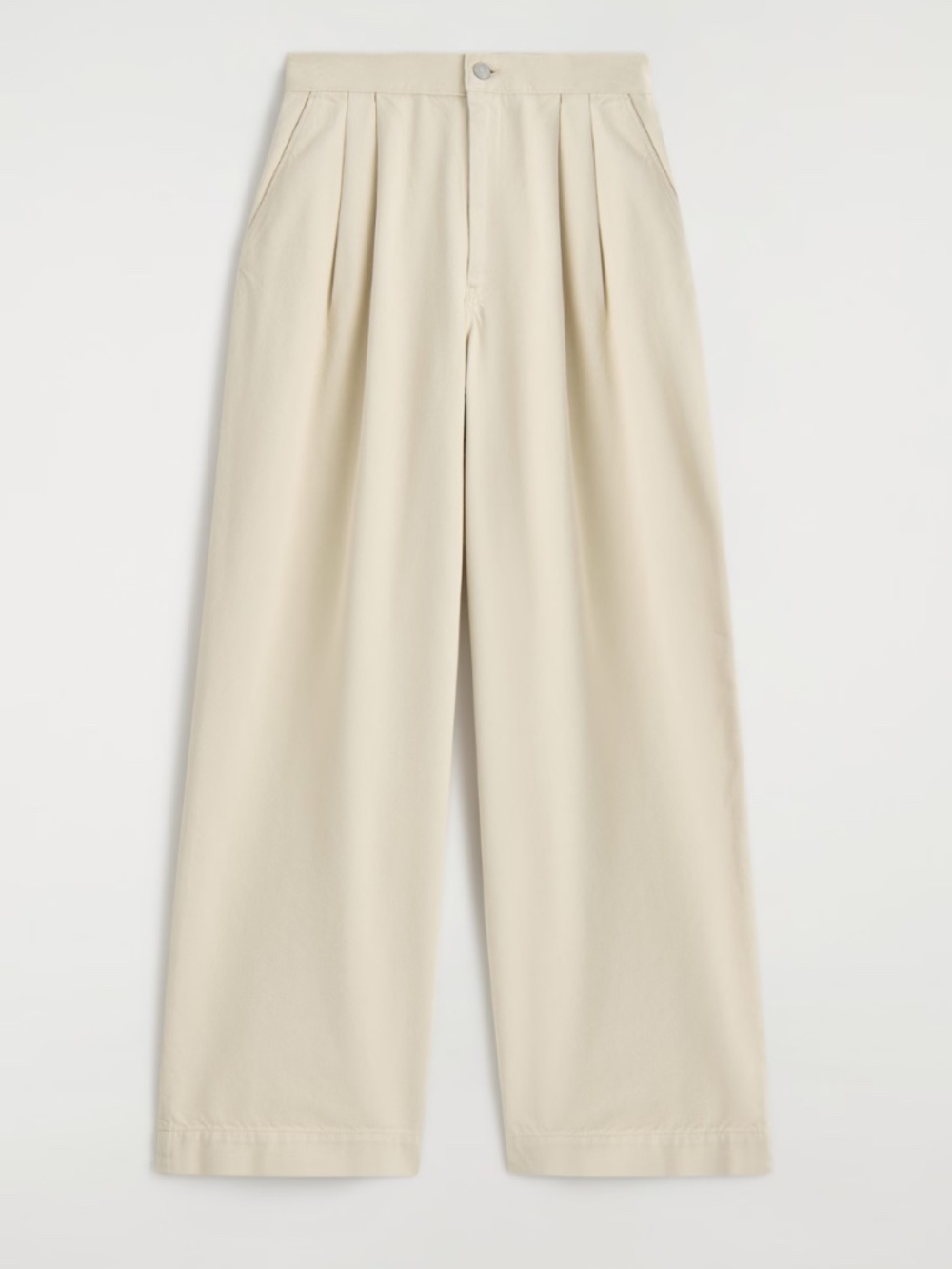COS Trouser Wide Leg Relaxed Fit Hight Waist Women's size 8 100% organic Cotton